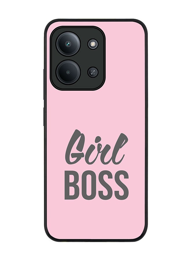 For Xiaomi Redmi 15C 4G Case,Slim fit Camera Protection, Shockproof Thin Phone cover  - Girl Boss (Pink)